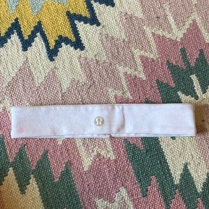 white Lululemon sports head band
